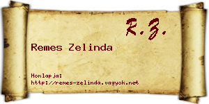 Remes Zelinda névjegykártya